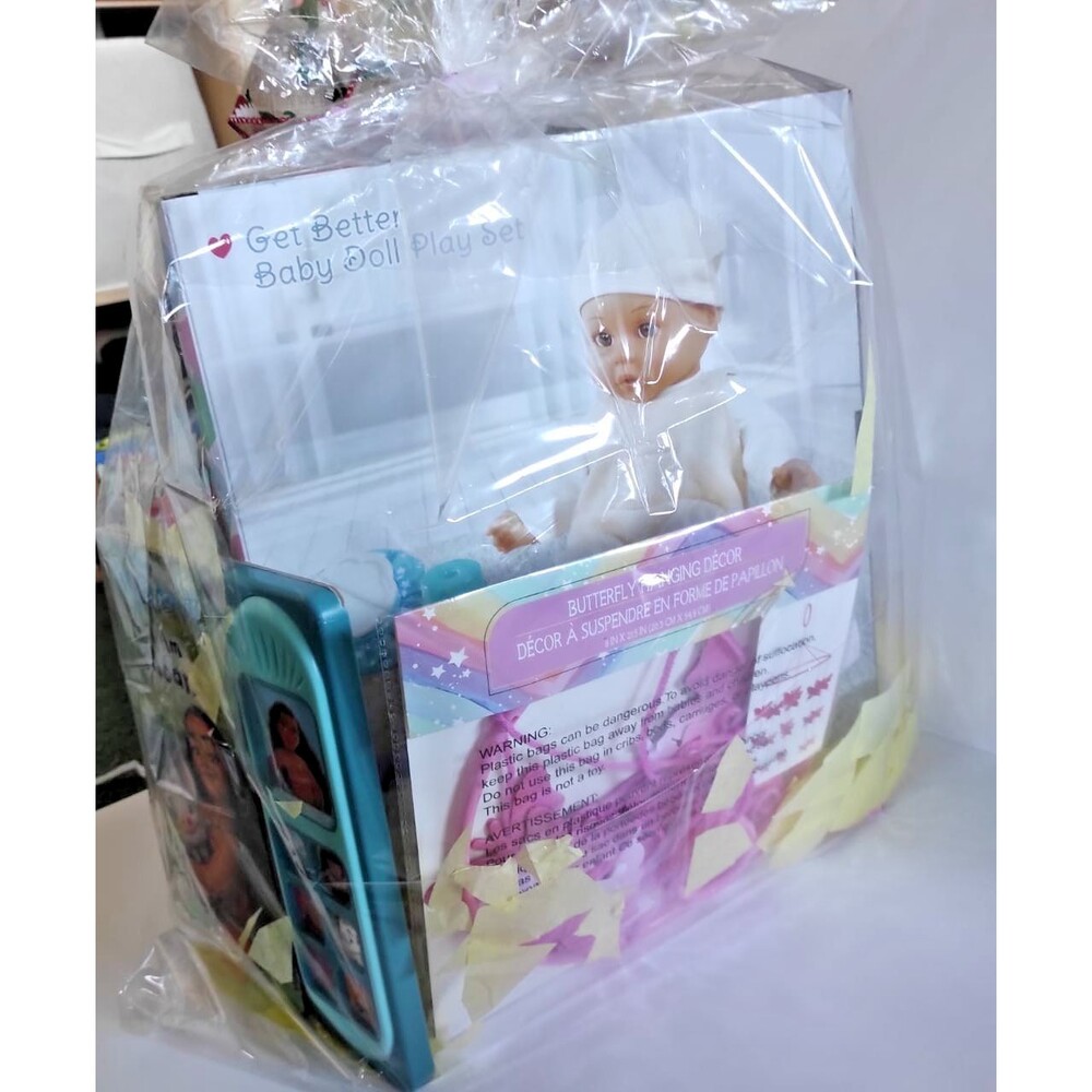 Gift Basket for Girls – Baby Doll Playset + Moana Book  + Butterfly Décor - Picture 9 of 15